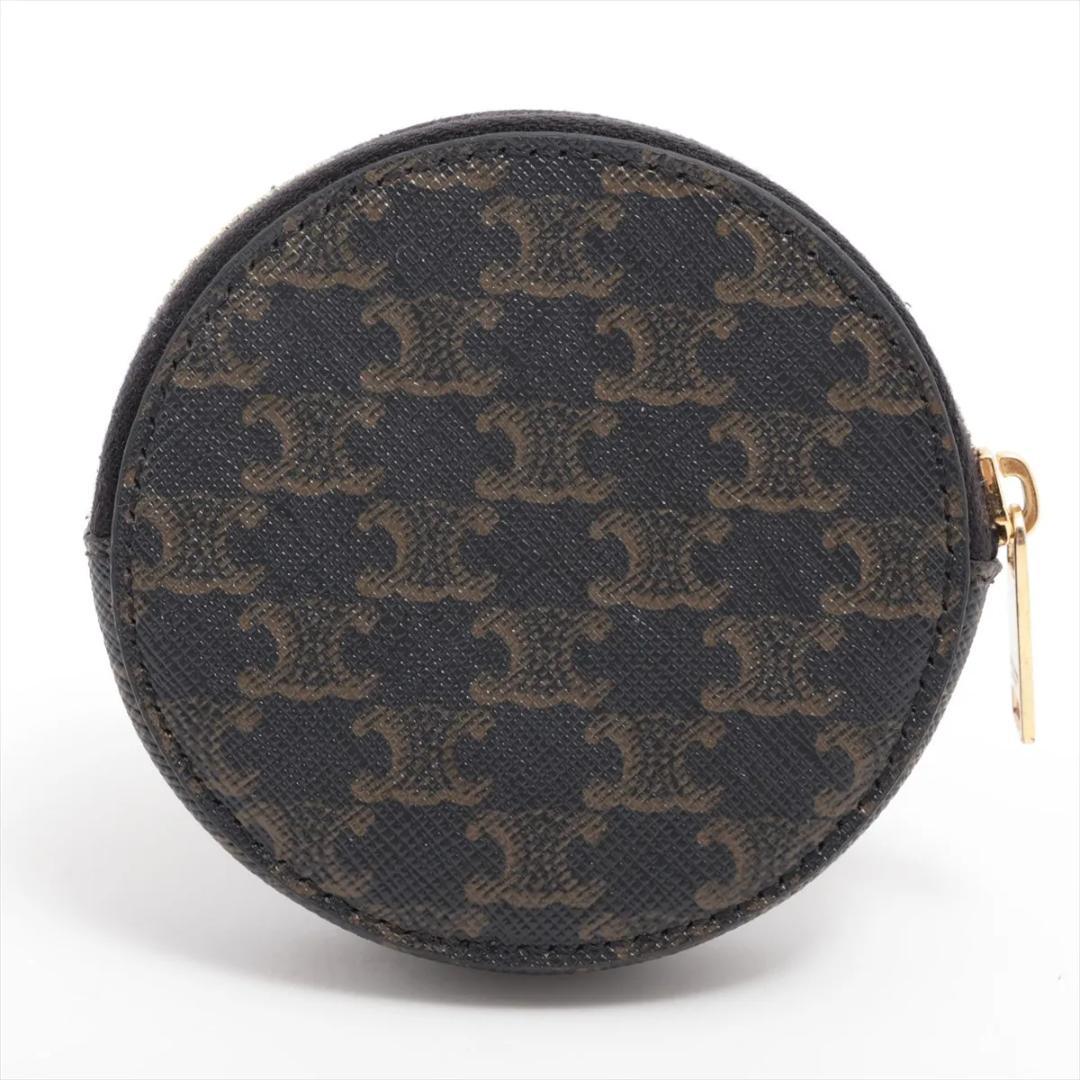 CELINE セリーヌ トリオンフ レザー ケース ダーク ブラウン