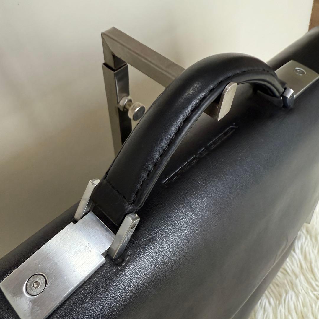 【未使用級】ポルシェデザイン　2way レザーブリーフケース　ブラック　ビジネス