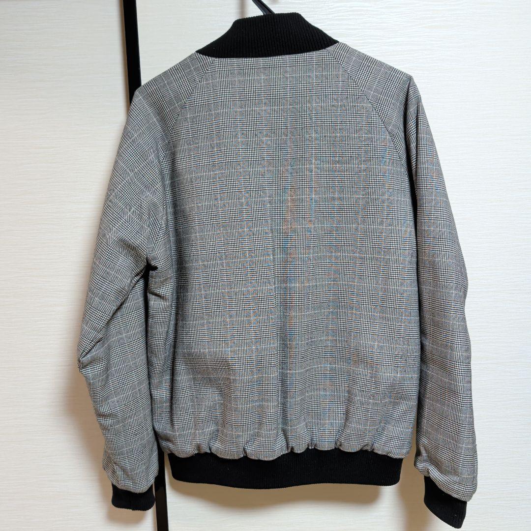 フレッドペリー ジャケット グレー ブラック チェック リバーシブル