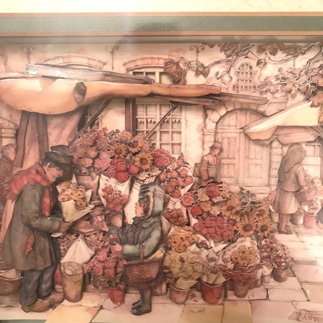 新品イギリス製　デコバージョン　壁絵　ANTON PIECK フラワーマーケット