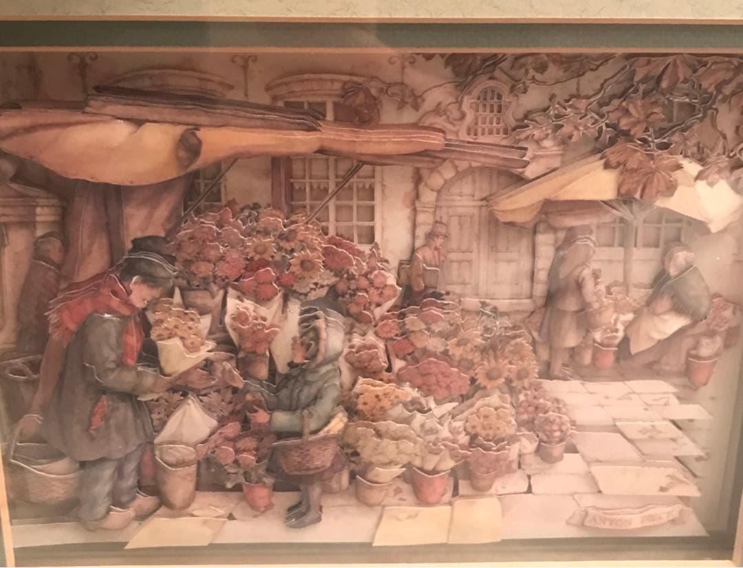 新品イギリス製　デコバージョン　壁絵　ANTON PIECK フラワーマーケット