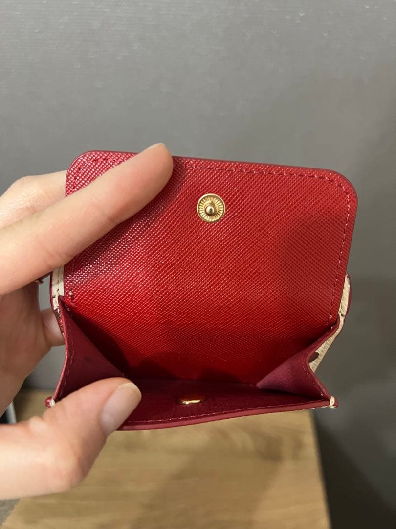 RANDA チェリープリントミニウォレット　アイボリー