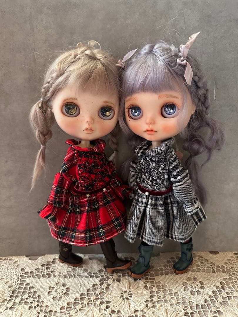 ＊専用＊ブライスアウトフィット☆兵隊さん風ワンピースセット☆赤☆花柄セット