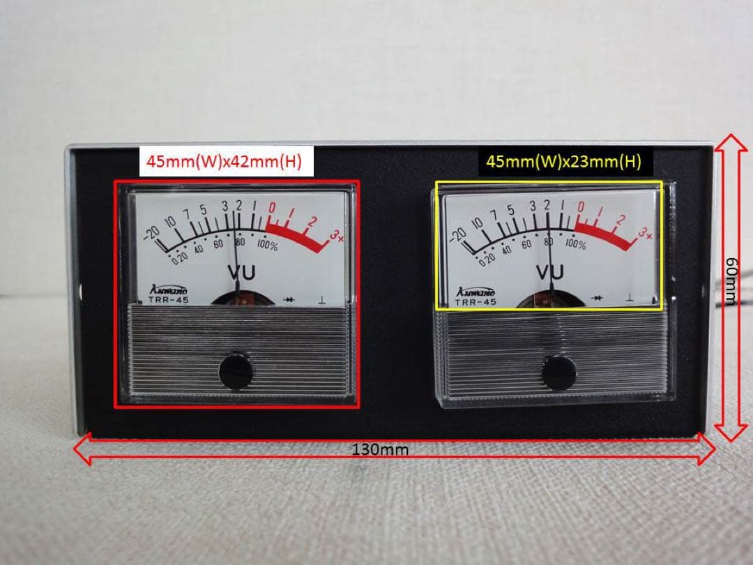 自作ステレオVUメーター189号機　桑野電機 TRR-45（新品未使用）