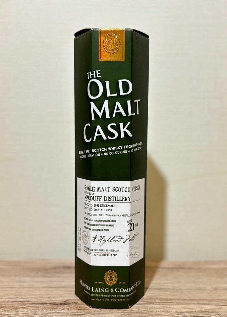 【新品】ハンターレイン オールドモルトカスク マクダフ 21年 ウイスキー