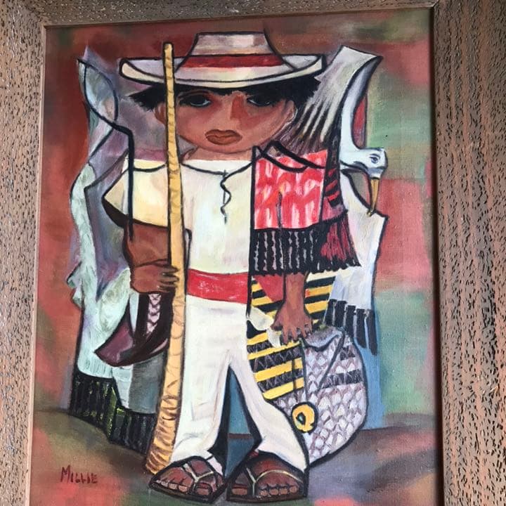 50s〜 アメリカアンティーク 絵画 USA カントリー ミッドセンチュリー