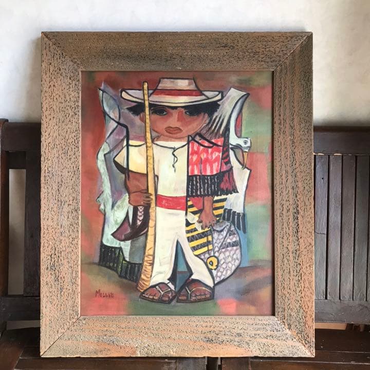 50s〜 アメリカアンティーク 絵画 USA カントリー ミッドセンチュリー