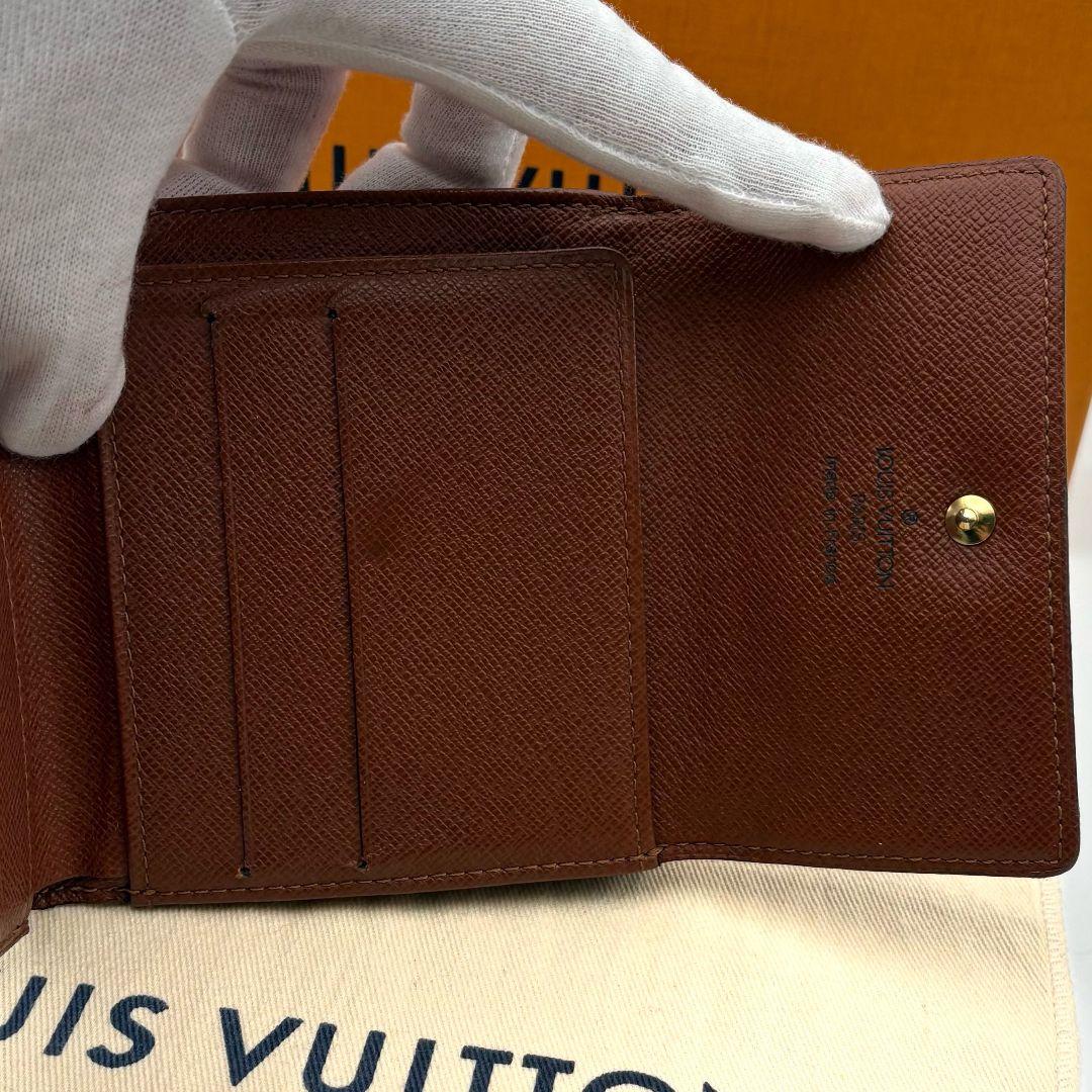【美品】ルイヴィトン ポルト モネビエ カルトクレディ Wホック 三つ折り財布