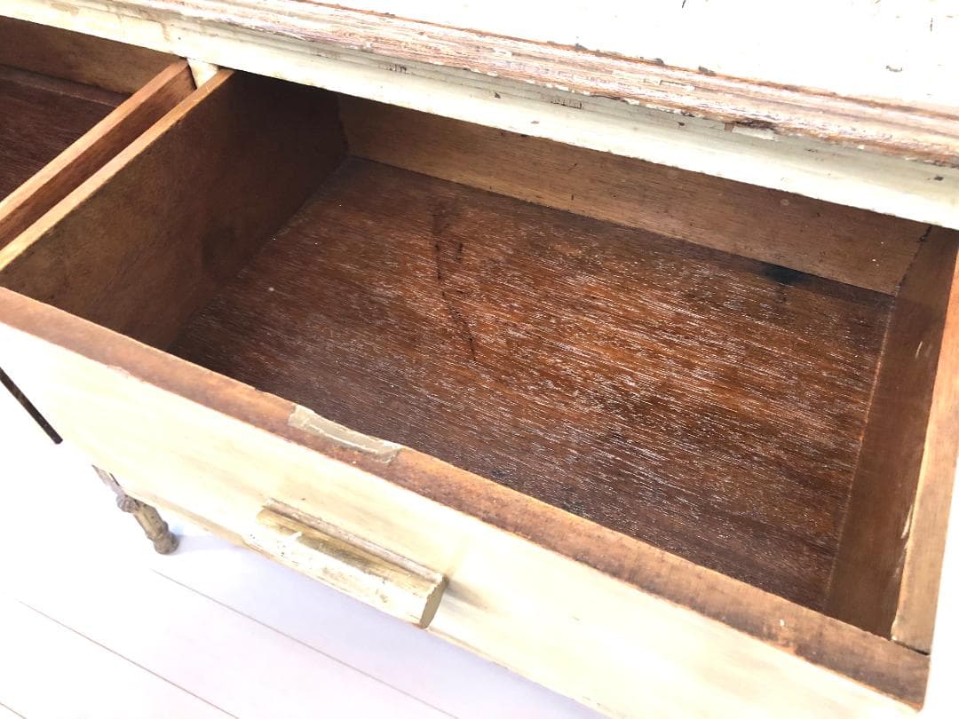 【フランス アンティーク家具】シャビーシック アンティークチェスト キャビネット