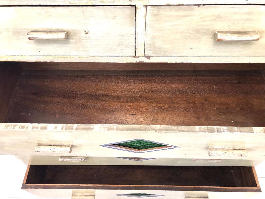 【フランス アンティーク家具】シャビーシック アンティークチェスト キャビネット