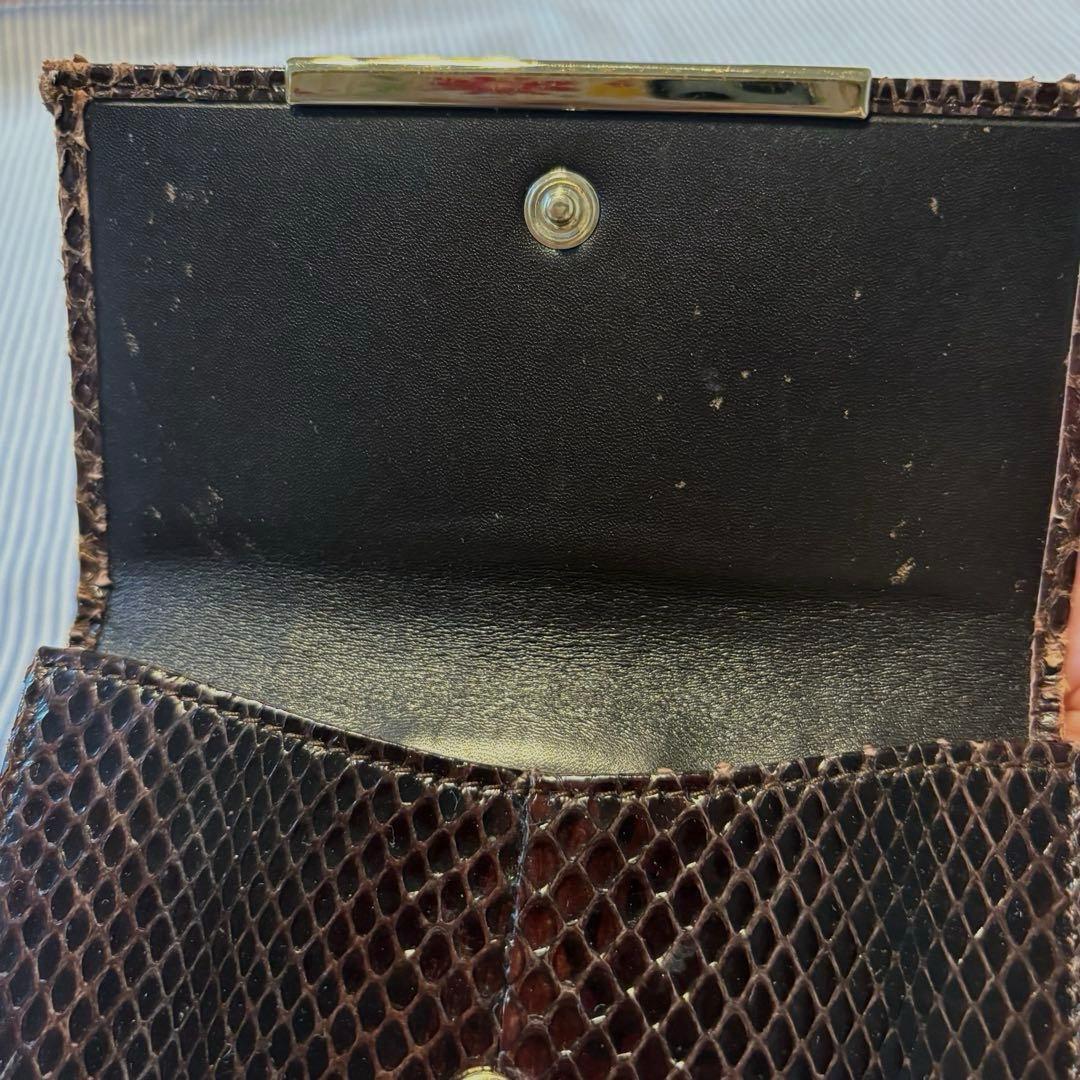 GUCCI ヘビ革 二つ折り財布 イタリア製