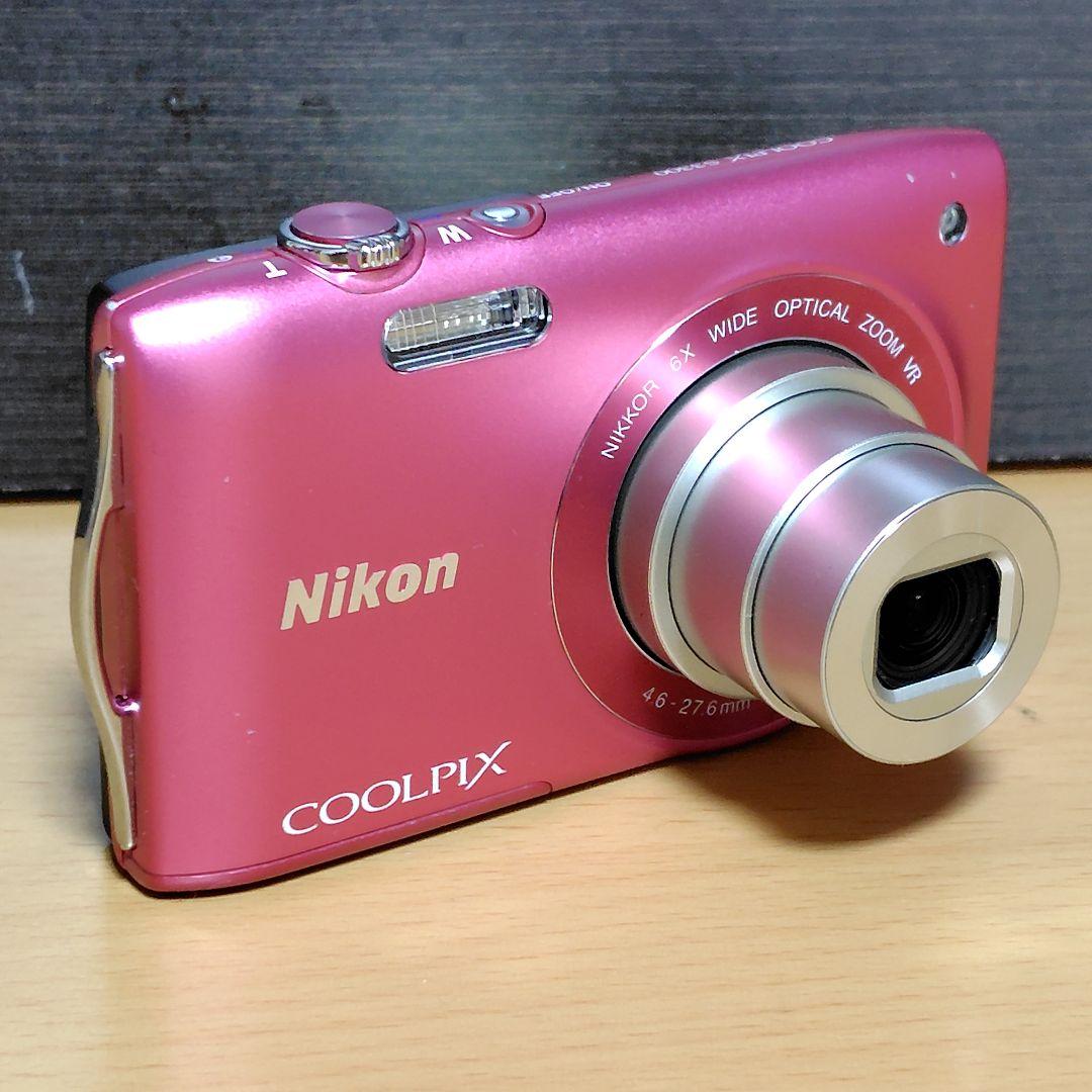 【付属品完備 動作確認済】ニコン クールピクスS3300オールドコンデジ ピンク