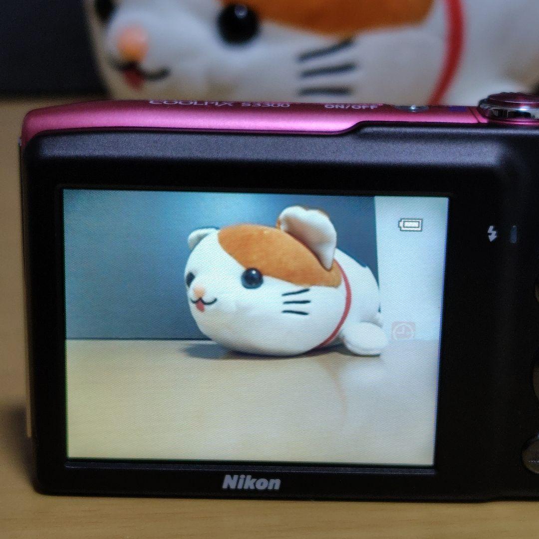 【付属品完備 動作確認済】ニコン クールピクスS3300オールドコンデジ ピンク