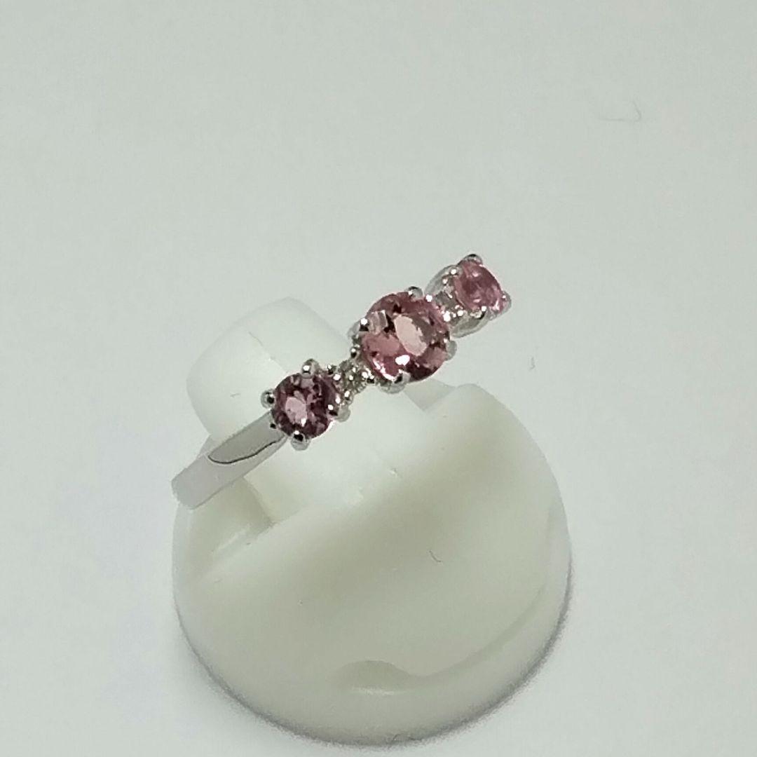 マル99、k10WG 、ピンクトルマリン、ダイヤ、リング、