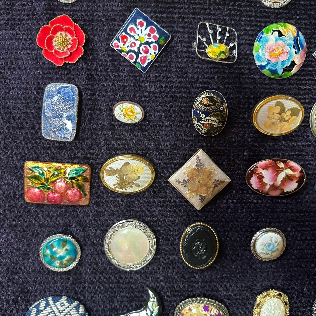 【vintage】昭和レトロ　ブローチ　まとめ売り　50点以上　大量