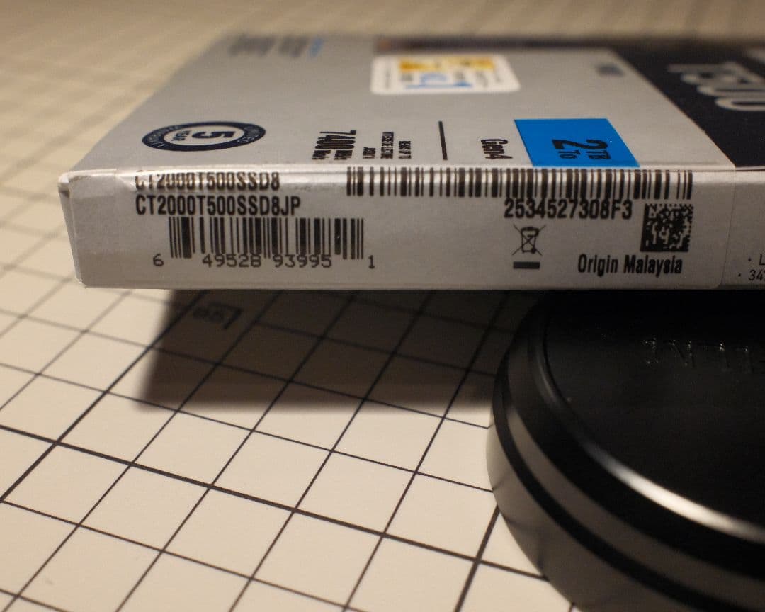 【ほぼ新品】Crucial T500 2TB SSD PCIe Gen4