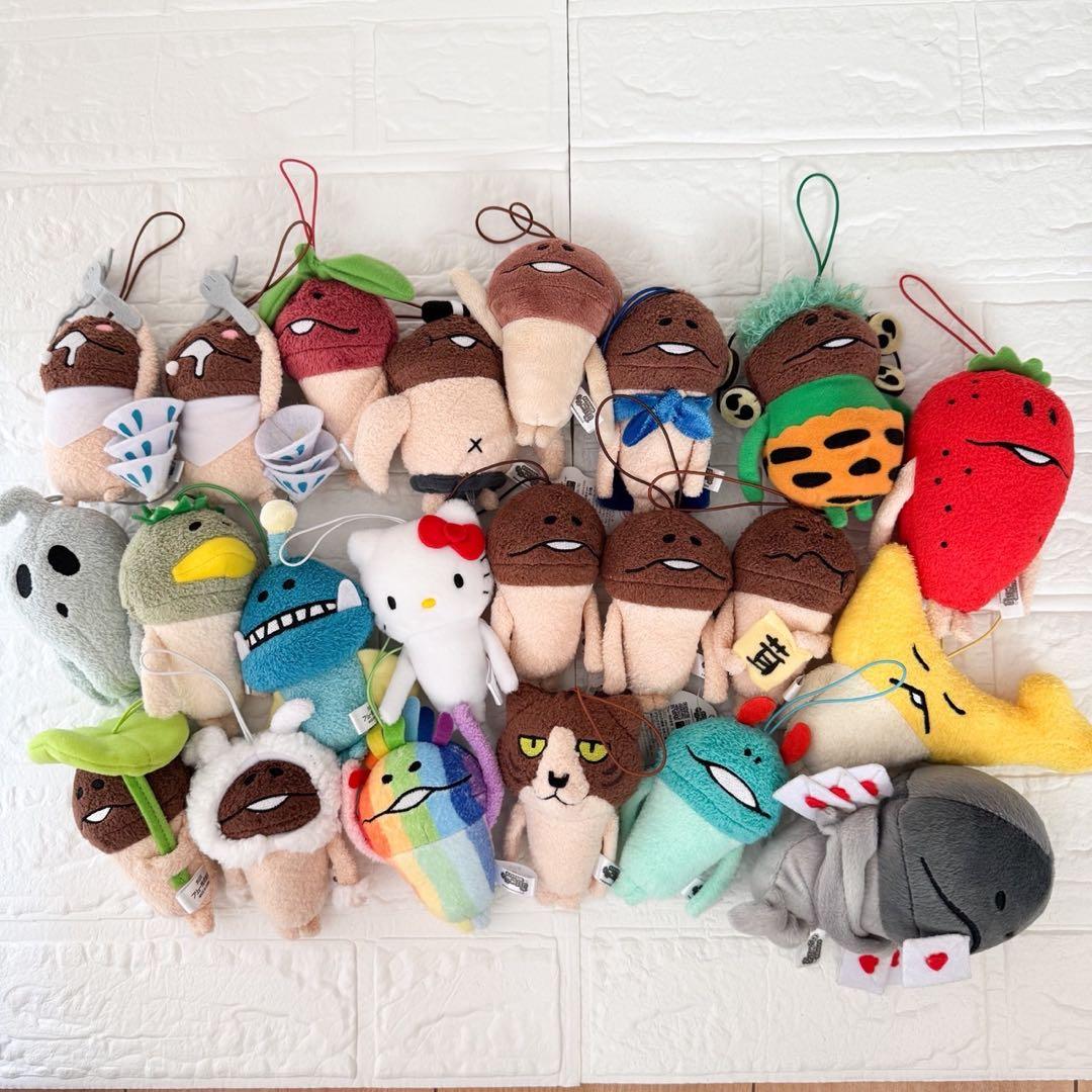 おさわりなめこ探偵栽培キット ぬいぐるみ大&ぬいぐるみストラップ&ポーチセット