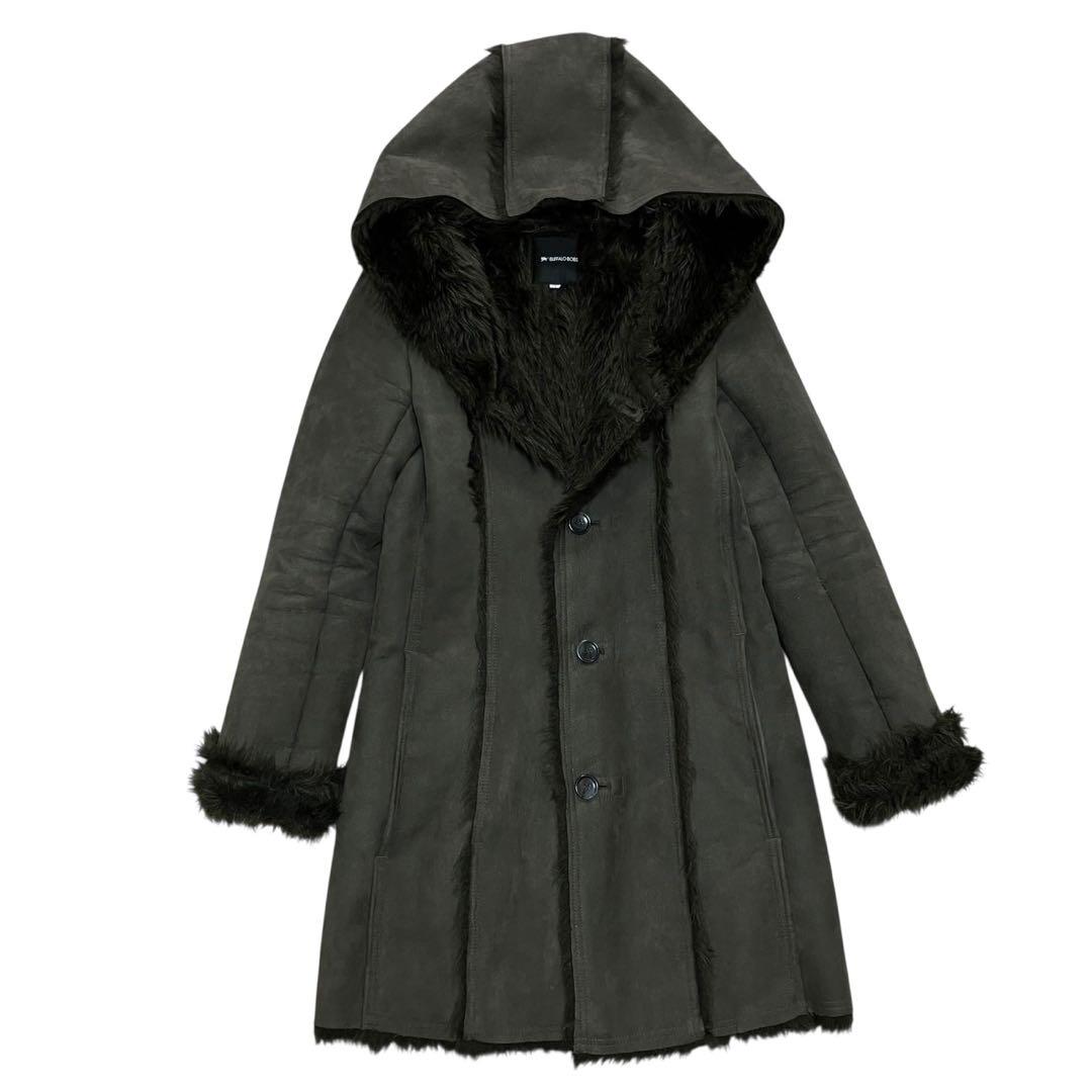 BUFFALO BOBS フェイクムートンコート　ロングコート コート S