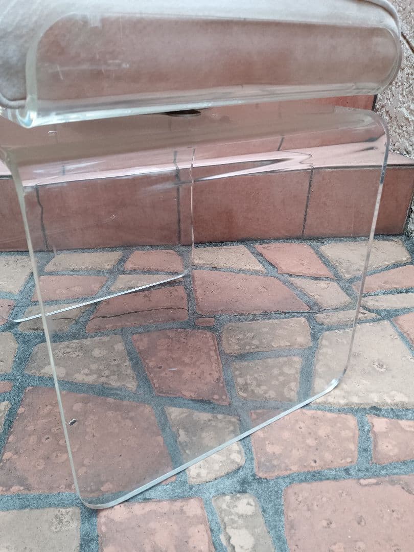 アメリカ製 カリフォルニア アクリルスツール レザーシート 低反発 回転式