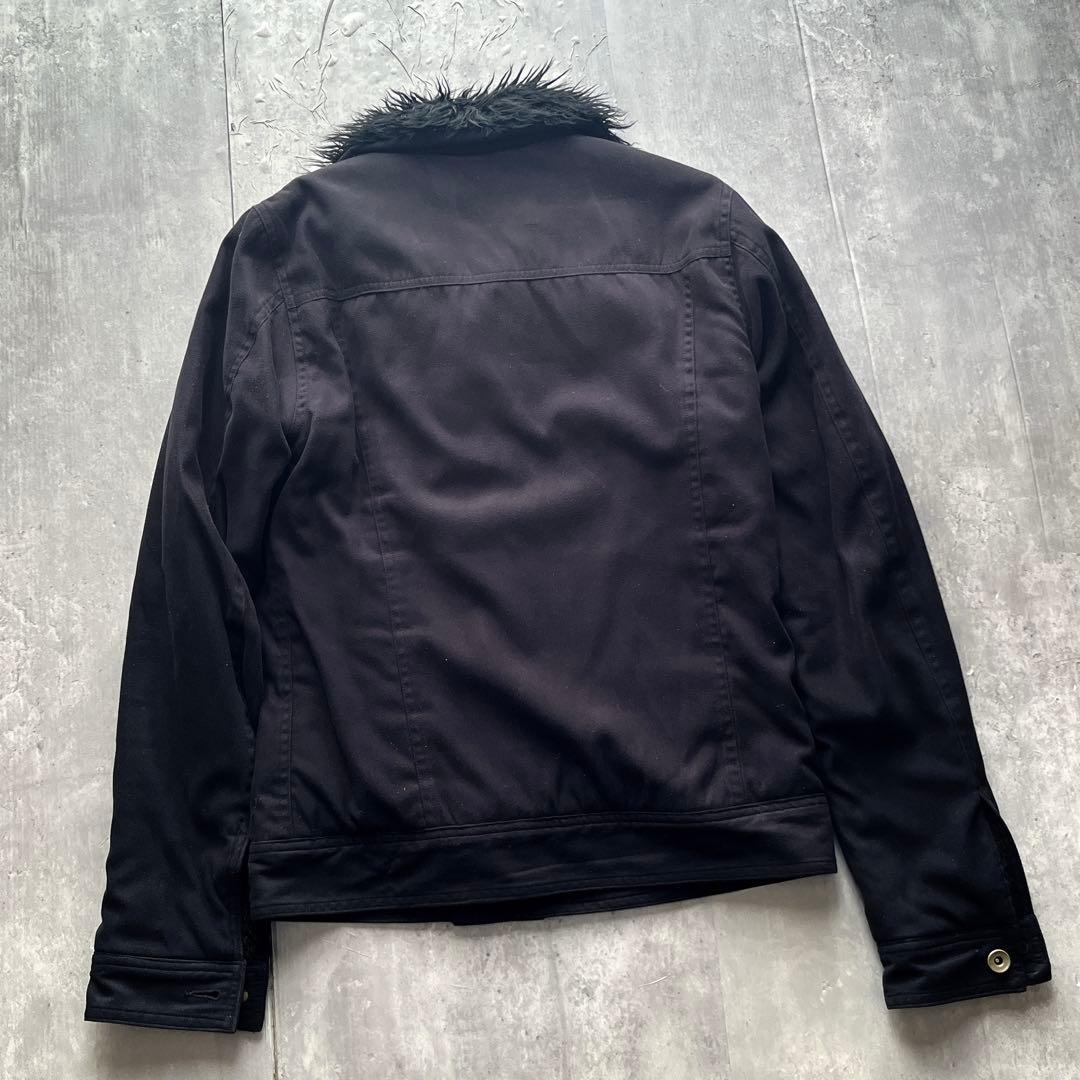 00s grunge boa fur jacket 短丈y2k お兄系　ギャル男