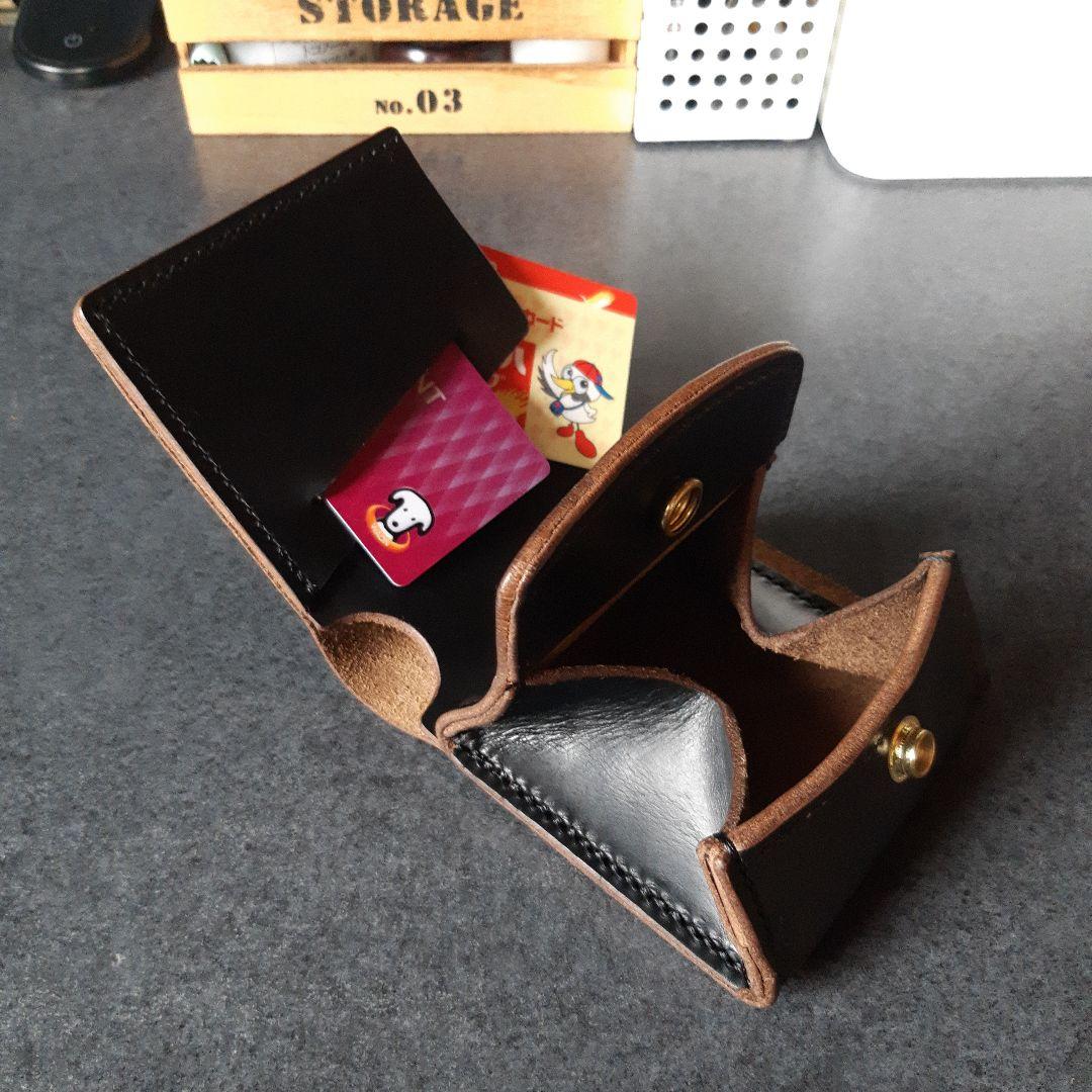 HORWEEN★クロムエクセル　二つ折り財布 オールブラック