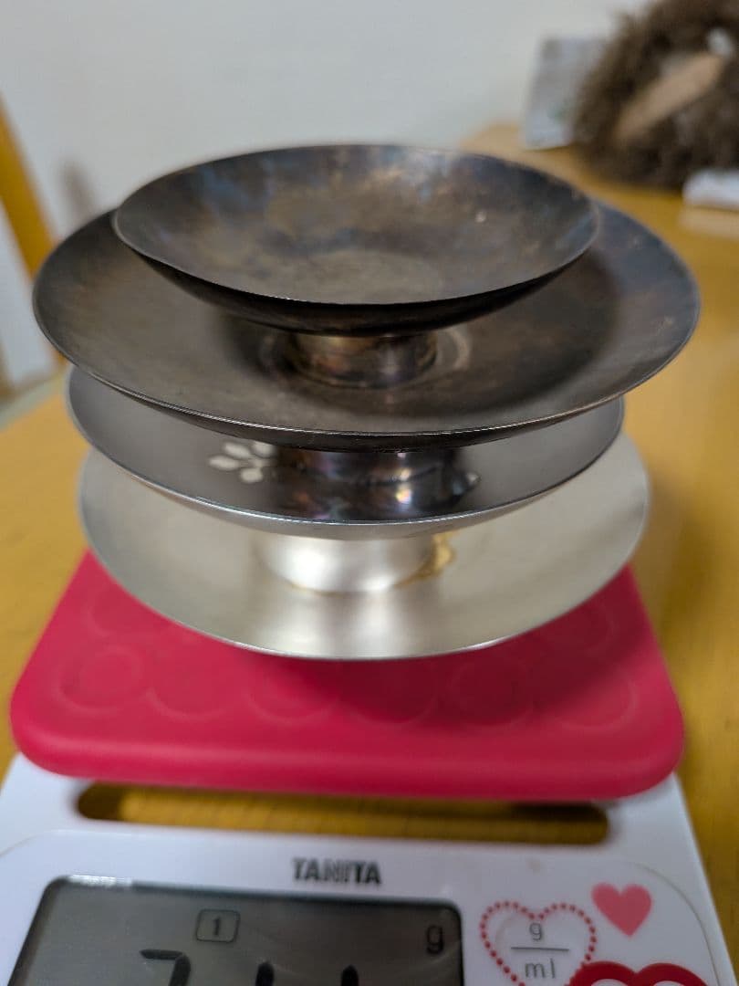 純銀盃　4個　合計311g