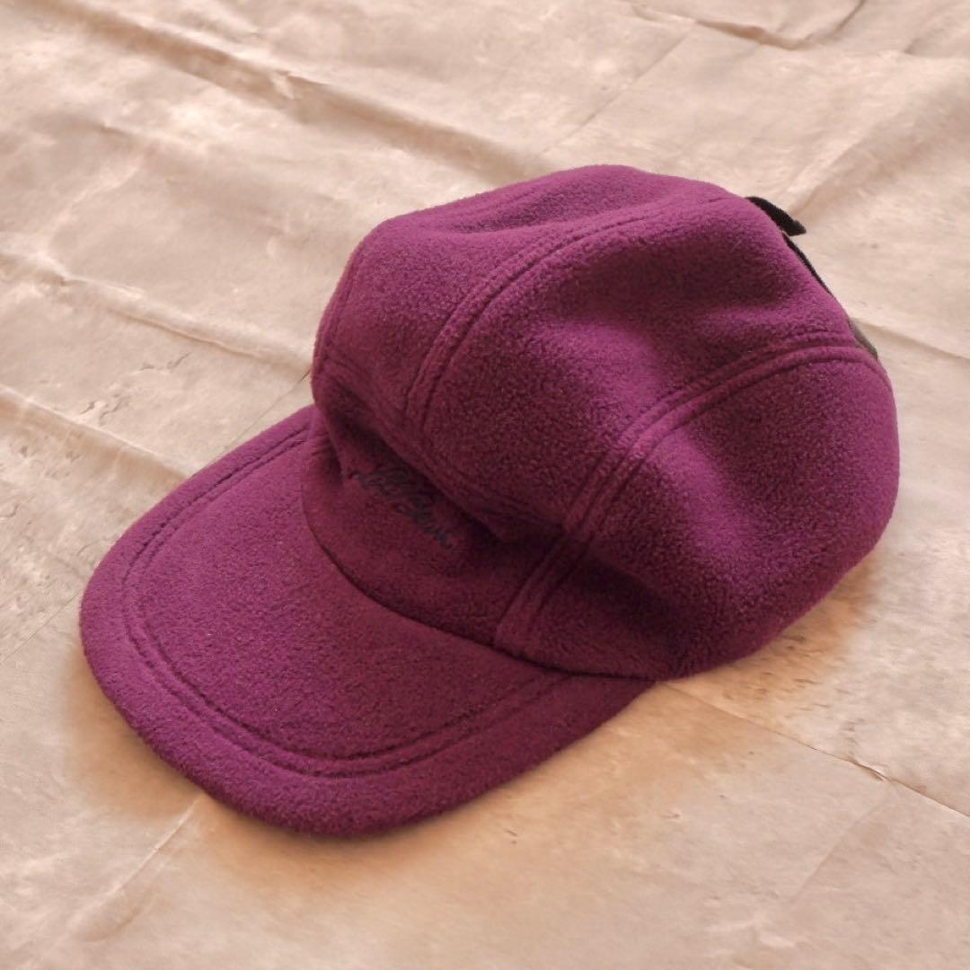 レア 80s 90s USA製 エルエルビーン フリース キャップ 筆記体 XL