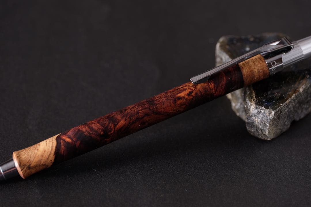 PG5木軸カスタムシャープペンシル0057 ホンジュラスローズ瘤　高村杢工房