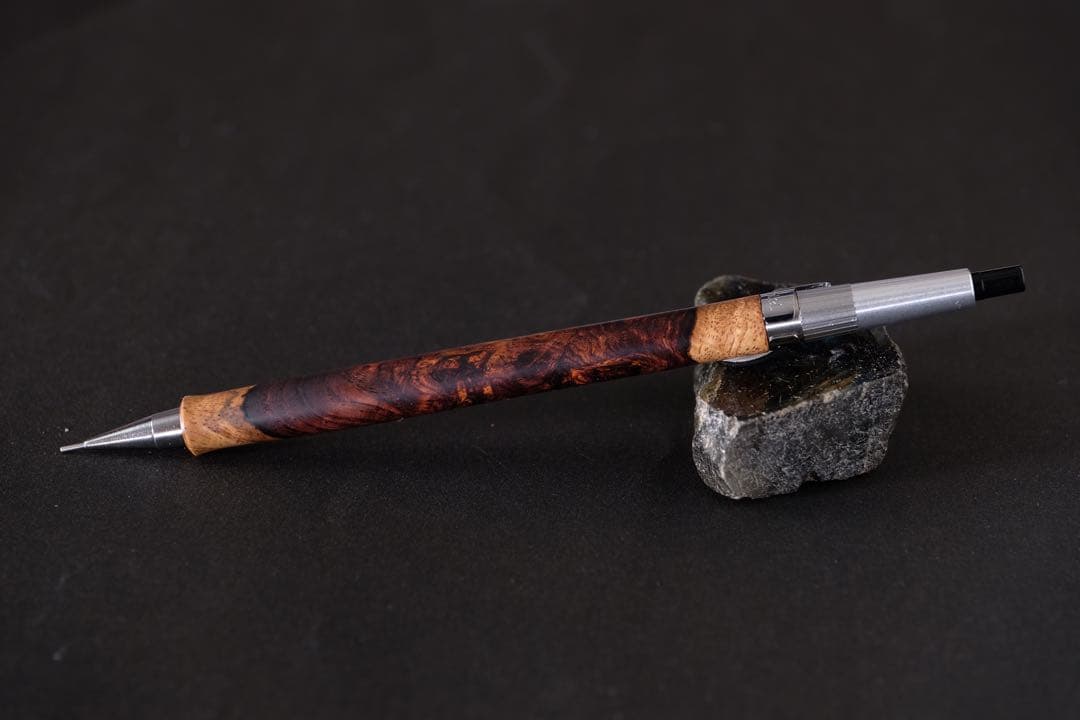 PG5木軸カスタムシャープペンシル0057 ホンジュラスローズ瘤　高村杢工房