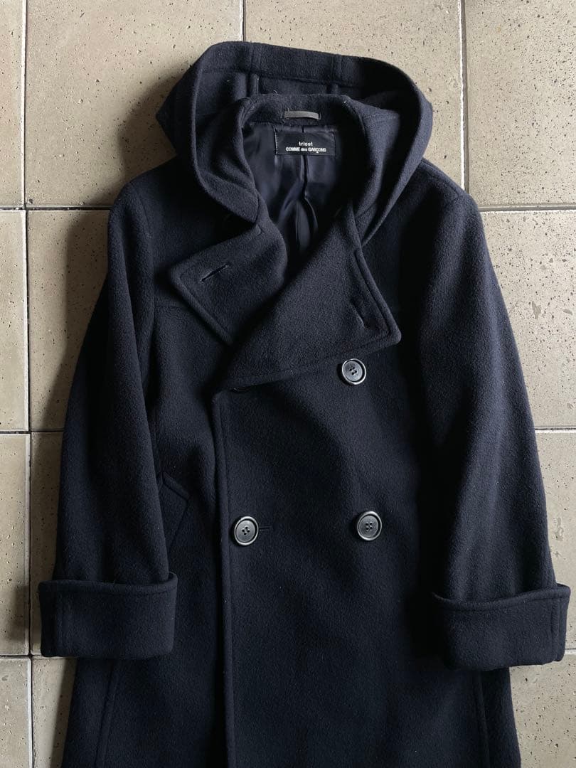 1995 トリコ コムデギャルソン デカボタン フード Aライン ロング コート
