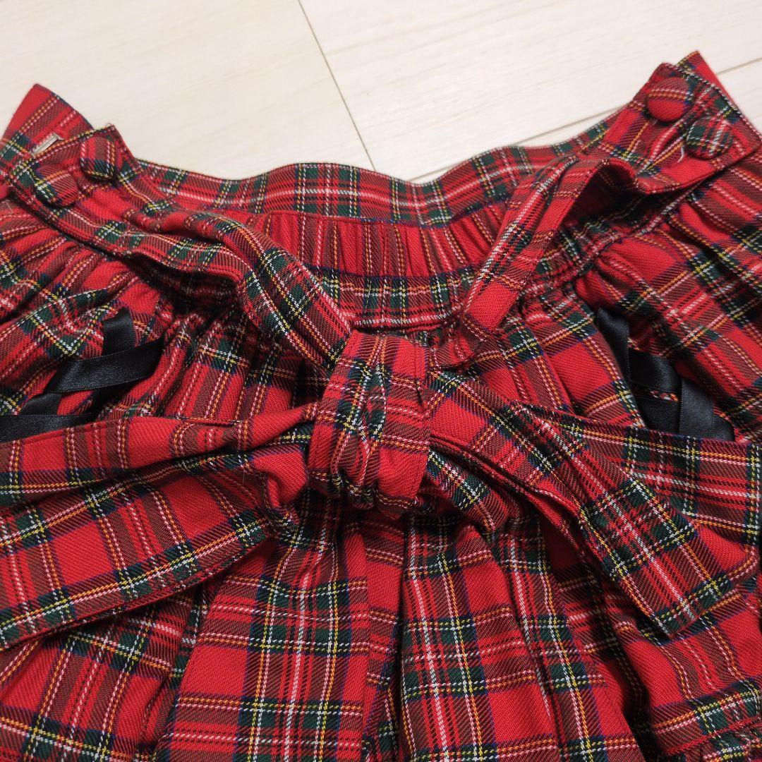 メタモルフォーゼ　ギンガムチェック フレアスカート