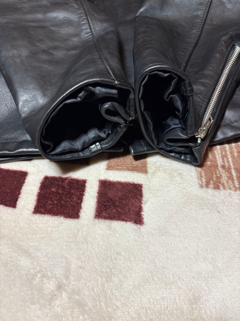 最終価格　　Schott 黒 シングルライダースジャケット　641