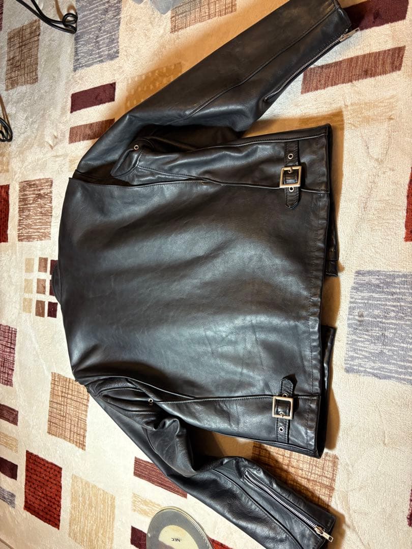 最終価格　　Schott 黒 シングルライダースジャケット　641