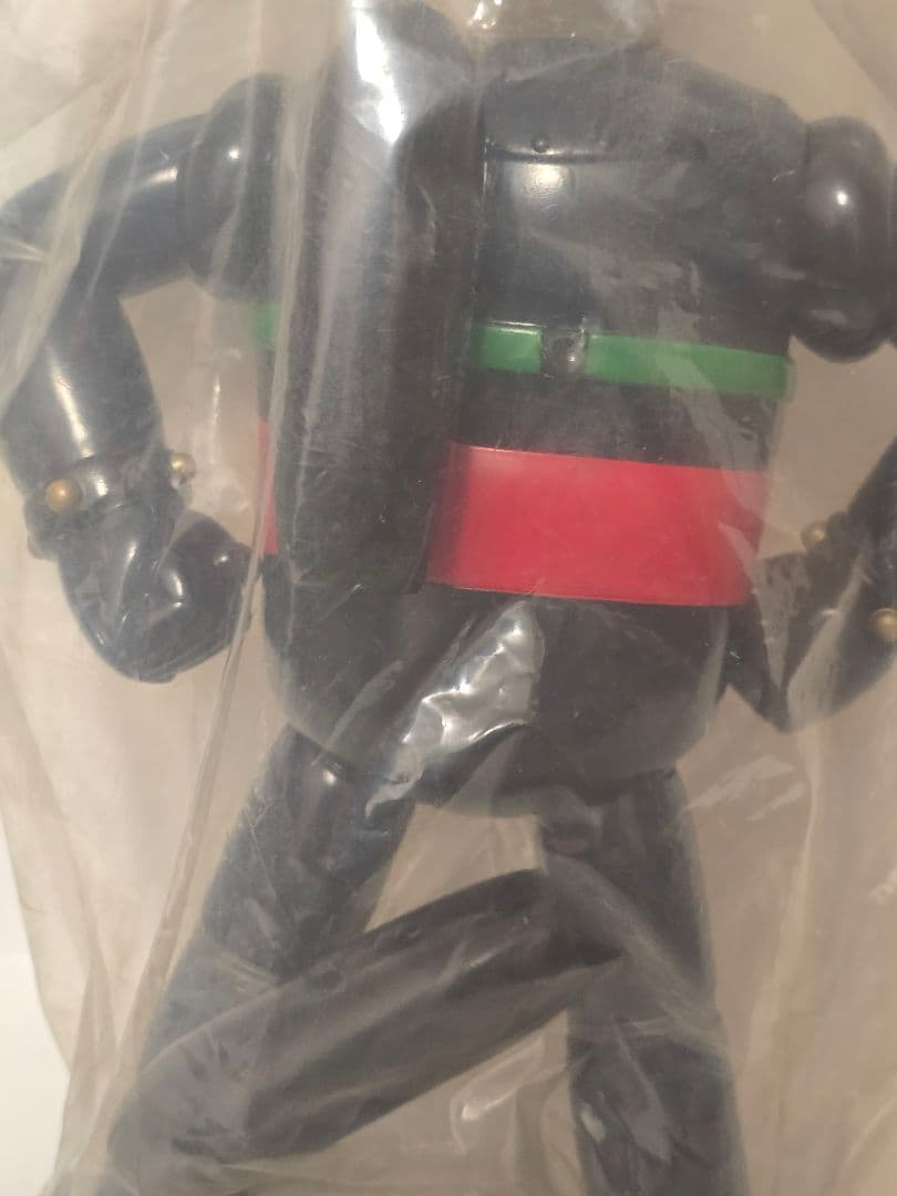 鉄人28号 ブラック 2003年当時物ソフビ 背中ロケット片側外れ有 未開封