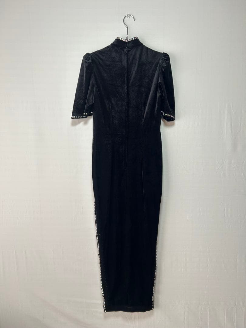 ベロア スパンコール チャイナドレス