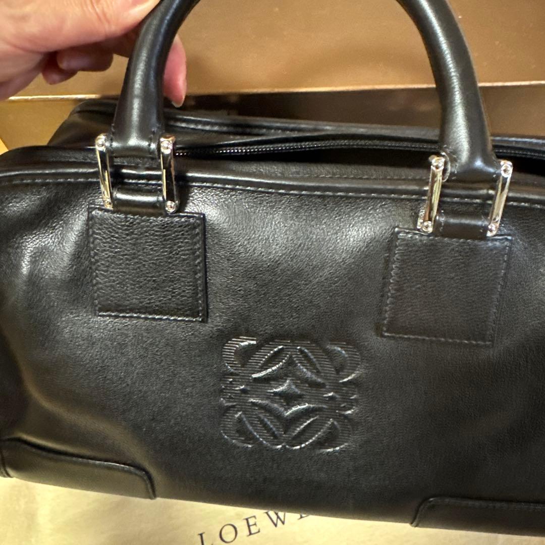 LOEWE ブラックレザー ハンドバッグ　ロエベ