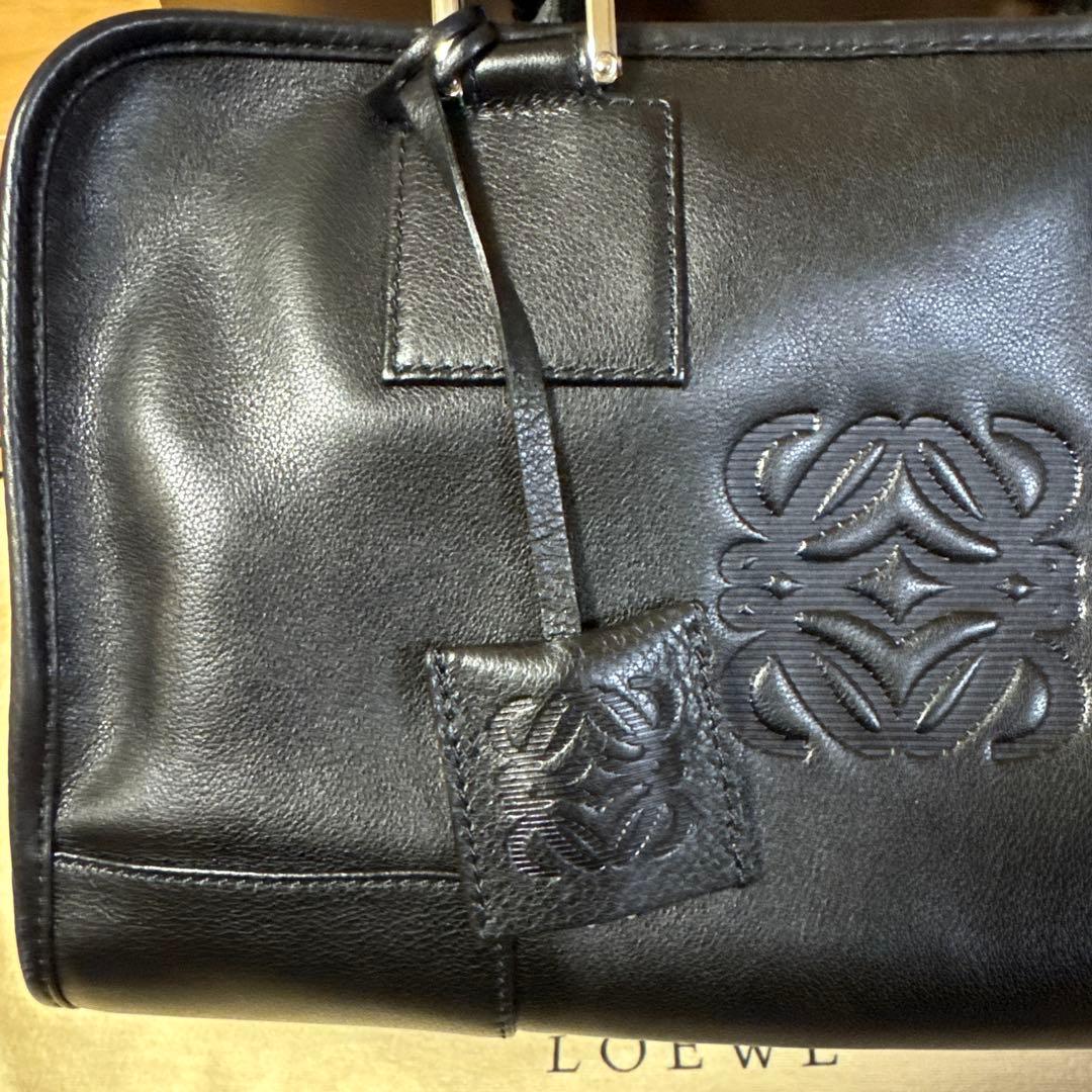 LOEWE ブラックレザー ハンドバッグ　ロエベ