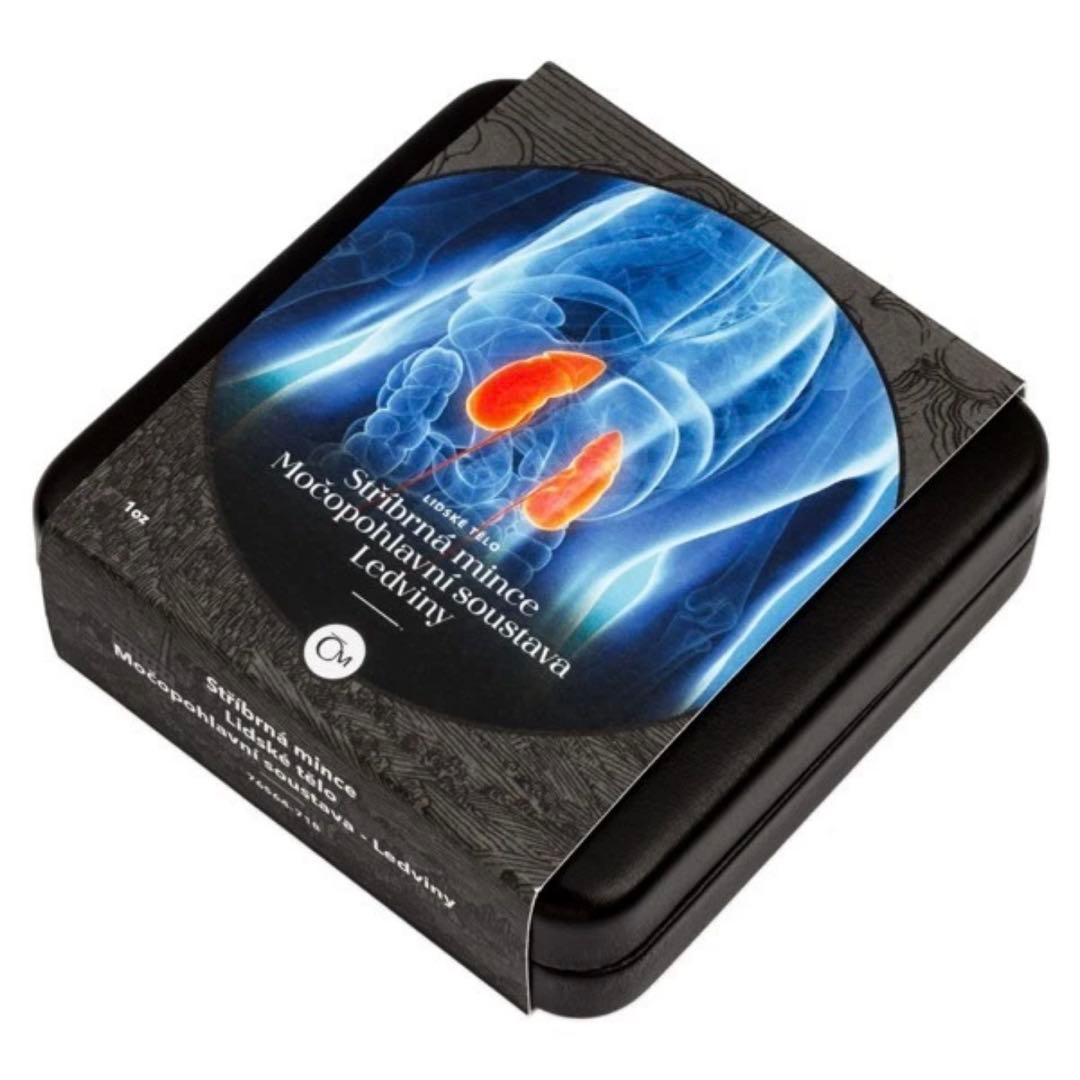 銀貨 プルーフ カラー 純銀 人体の仕組み 腎臓 1オンス 1oz COA