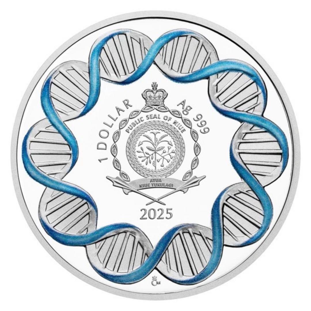 銀貨 プルーフ カラー 純銀 人体の仕組み 腎臓 1オンス 1oz COA