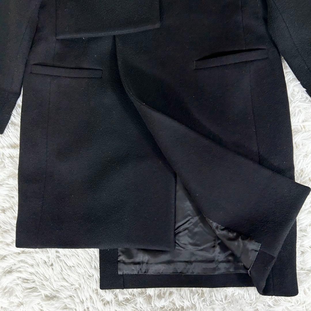 完売品✨UN3D. アンスリード アシンメトリー コート ノーカラー ブラック