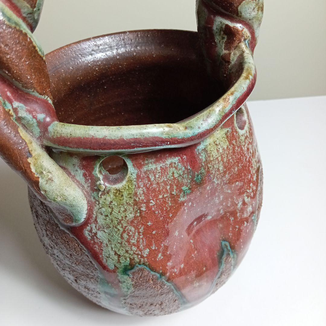 信楽焼　花瓶　D−62