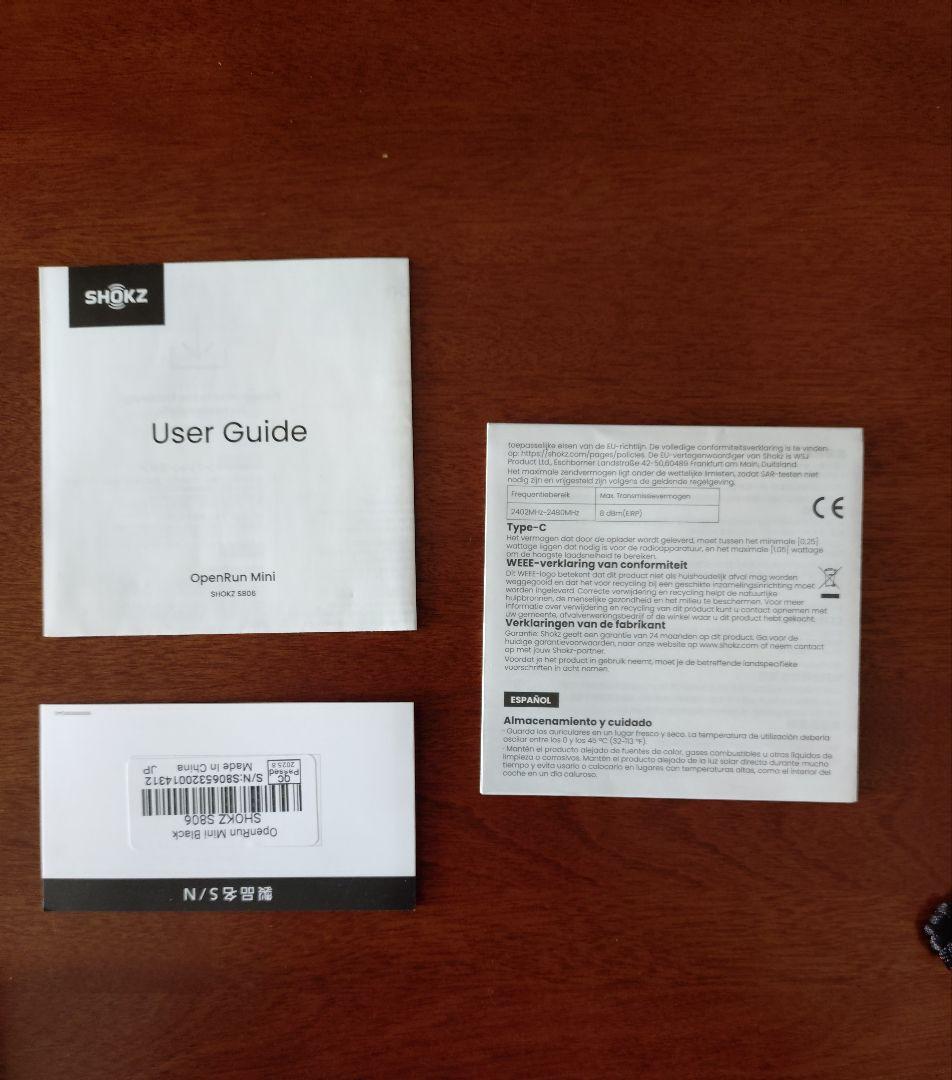 SHOKZ OPENRUN Mini 骨伝導ヘッドフォン ブラック