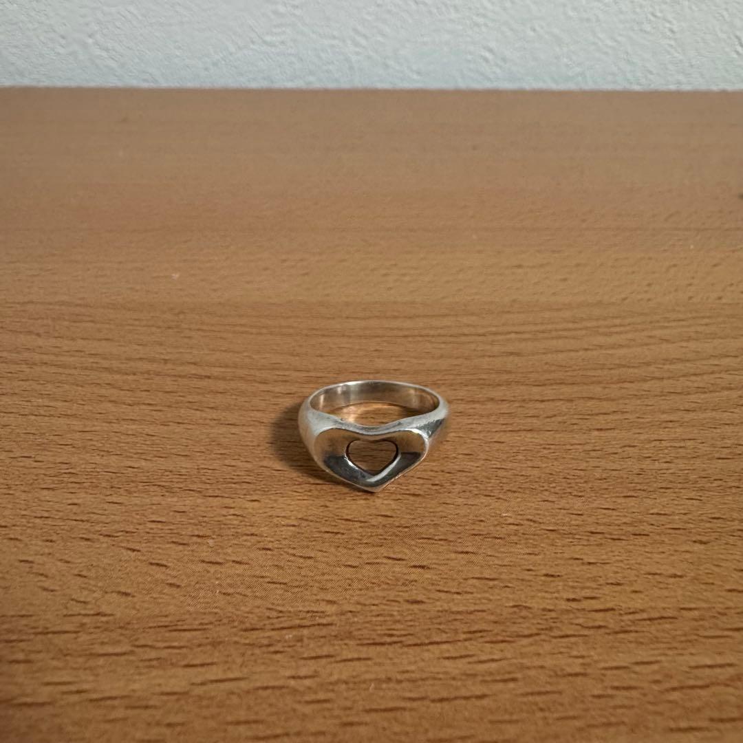 ヴィンテージ　Tiffanyリング　オープンハート　6号