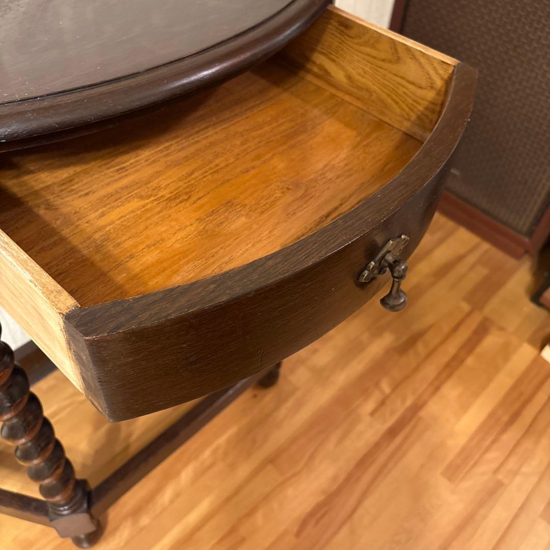 美品！イギリス アンティーク家具 コンソールテーブル花台ダークブラウン 英国製