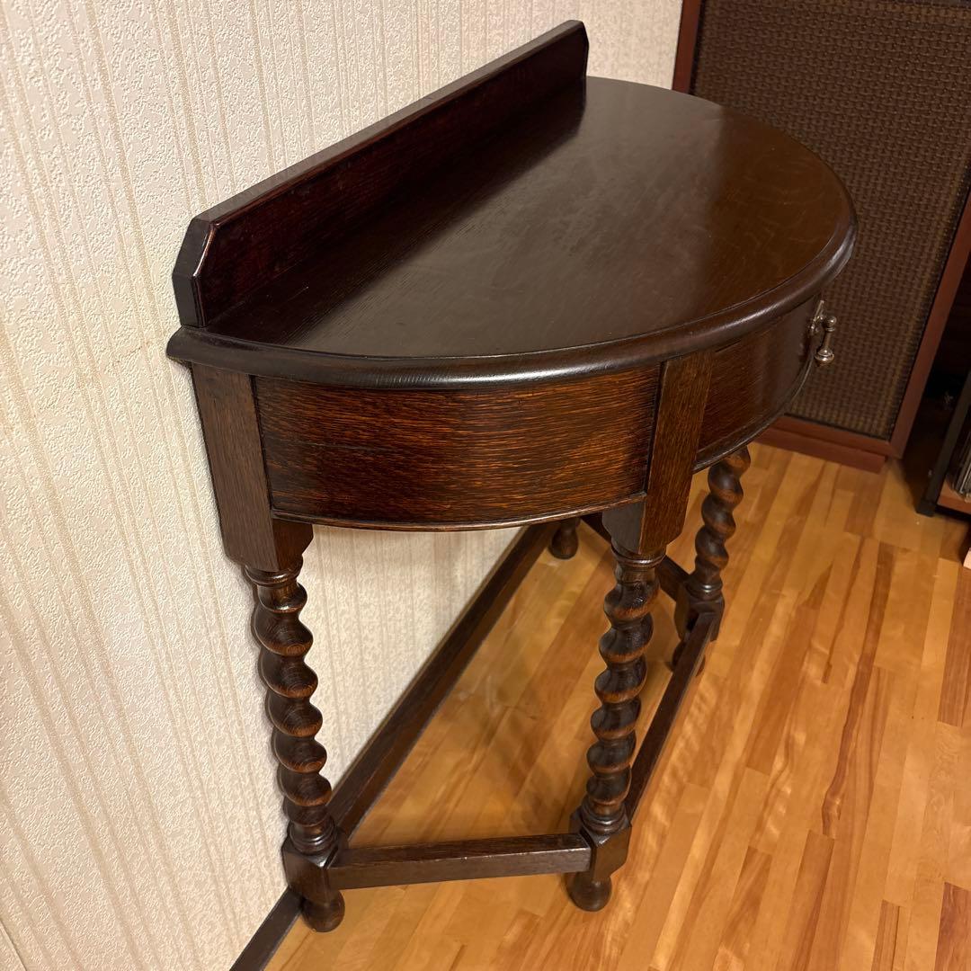 美品！イギリス アンティーク家具 コンソールテーブル花台ダークブラウン 英国製