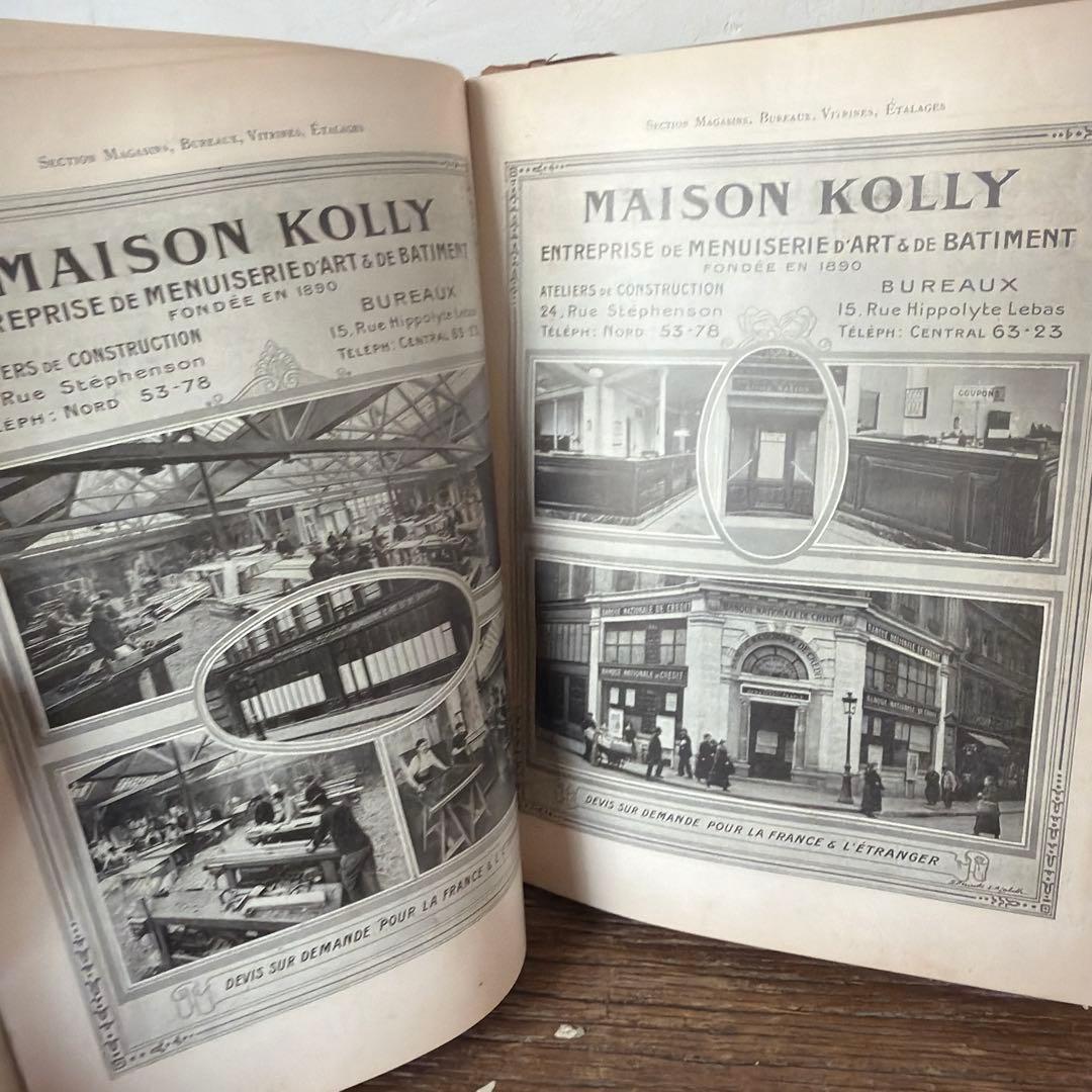 フランスアンティーク　水道工事　資料　内装 希少1921年　建築