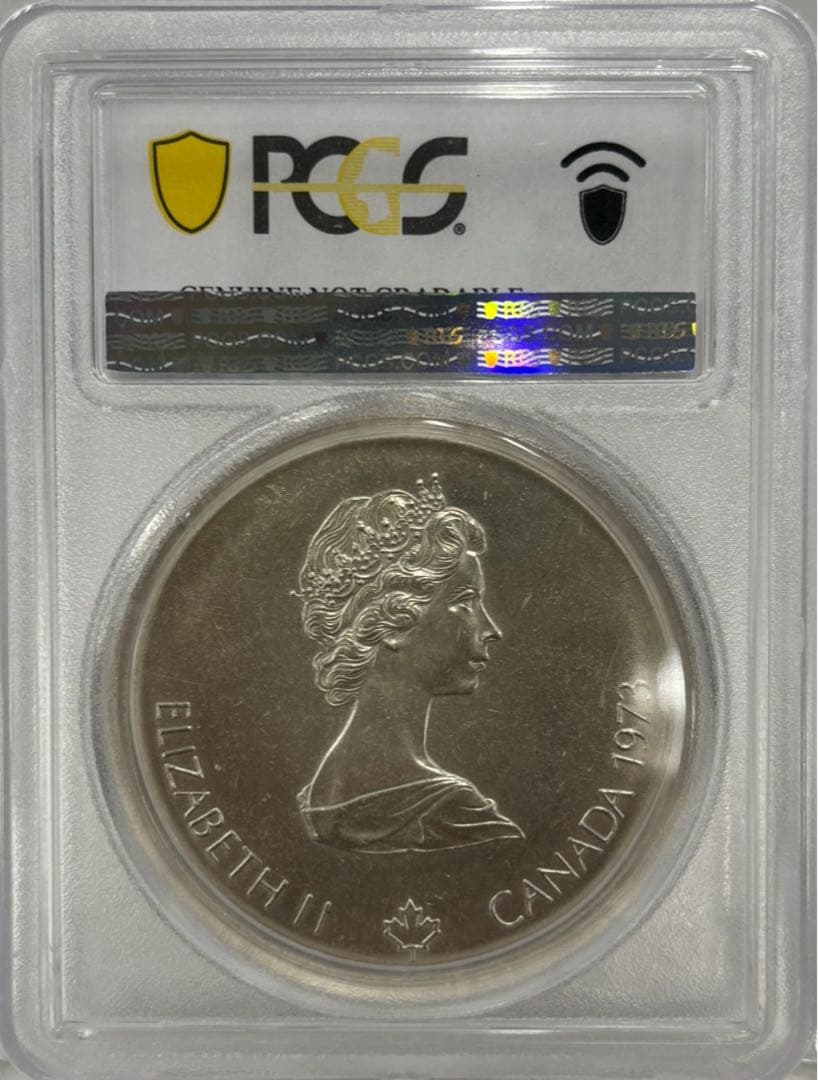 1973年カナダ モントリオールオリンピック 10ドル超大型記念銀貨PCGS認定