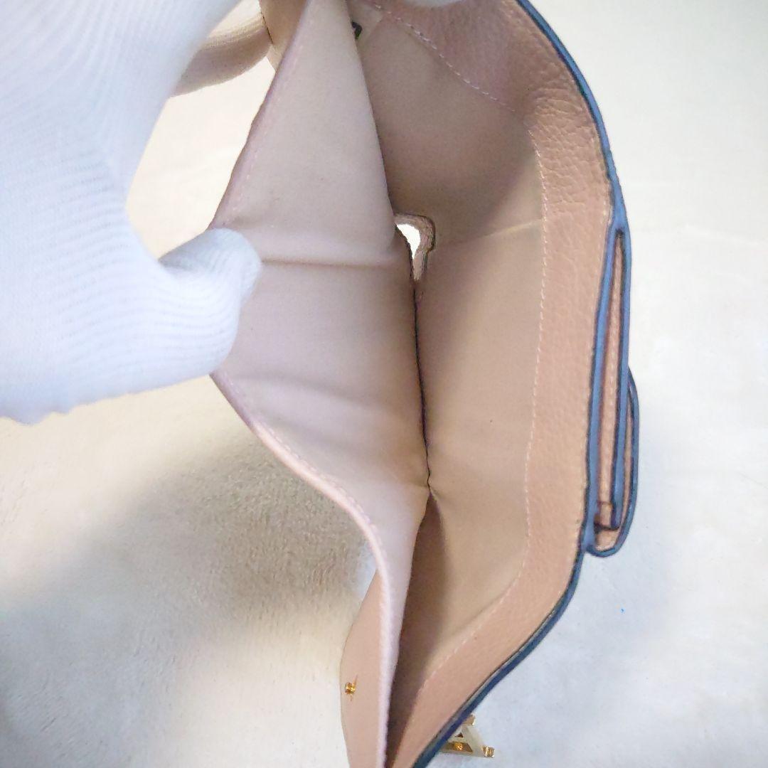 【美品・大人気】クロエ コンパクトウォレット アルファベット チャーム ピンク系