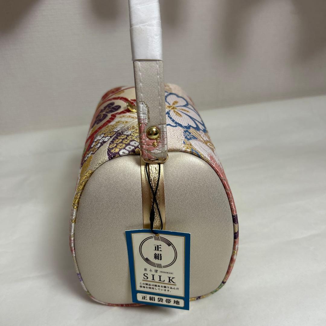 きょうこNo.38 和装　草履、バッグセット　　正絹　帯地　新品未使用
