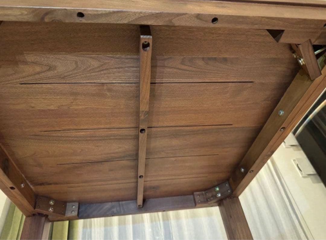 Ocha 無垢材ウォルナットテーブル 縦80横80高さ70